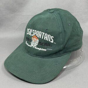Vtg Michigan State Spartans NCAA Strapback Hat National Champions Dad Mens Y2K
